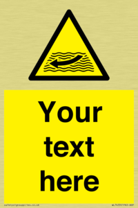 Custom Warning strong river flows